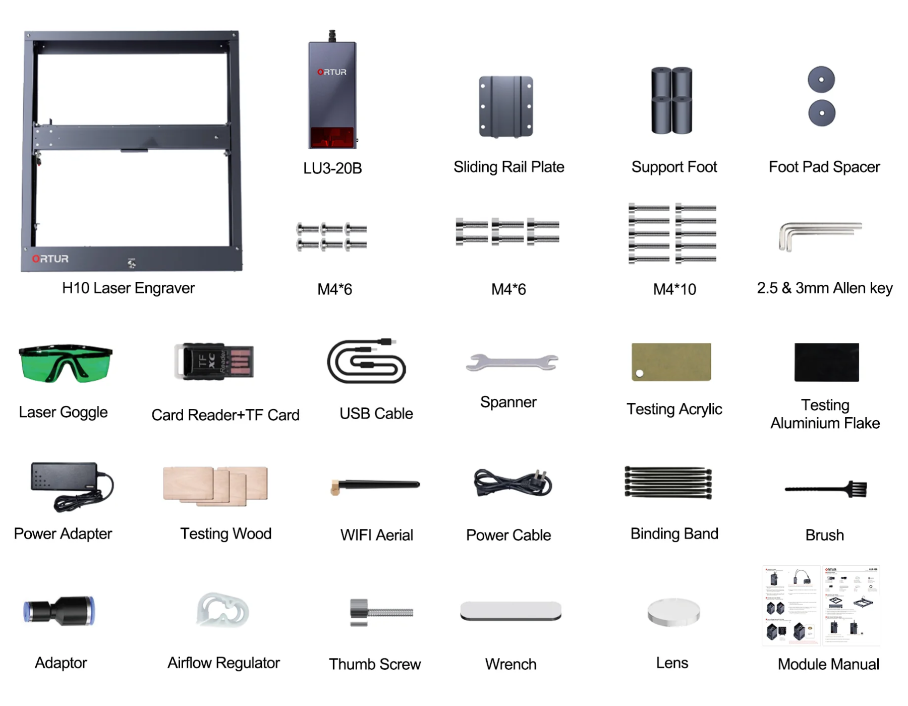 Ortur H10 package list