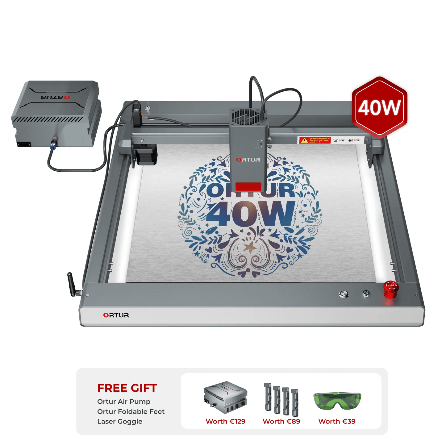 Ortur Laser Master 3 (LM3) Laser Engraving & Cutting Machine 40W (with Free Air Pump & FFT1.0) OLM3 Basic