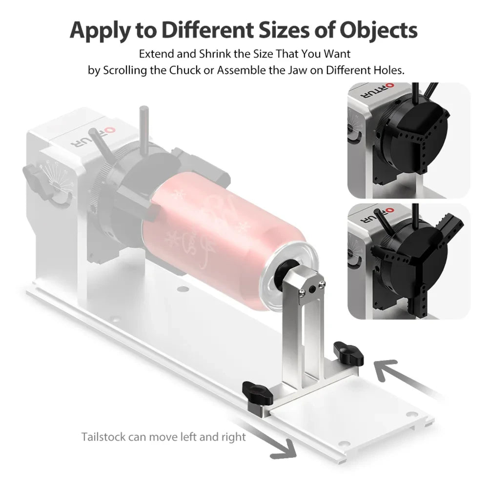 Ortur Laser Y-axis Rotary Chuck (YRC1.0)