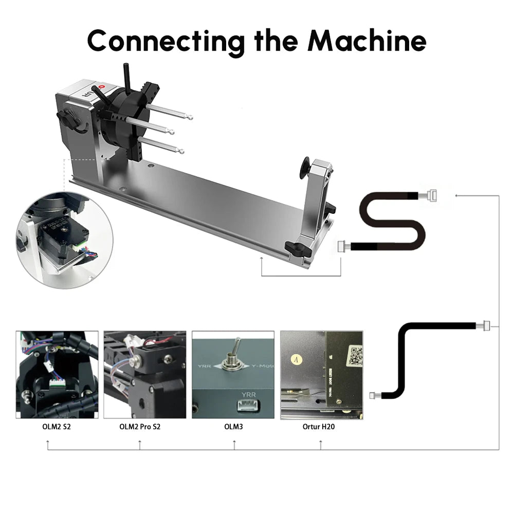 Ortur Laser Y-axis Rotary Chuck (YRC1.0)