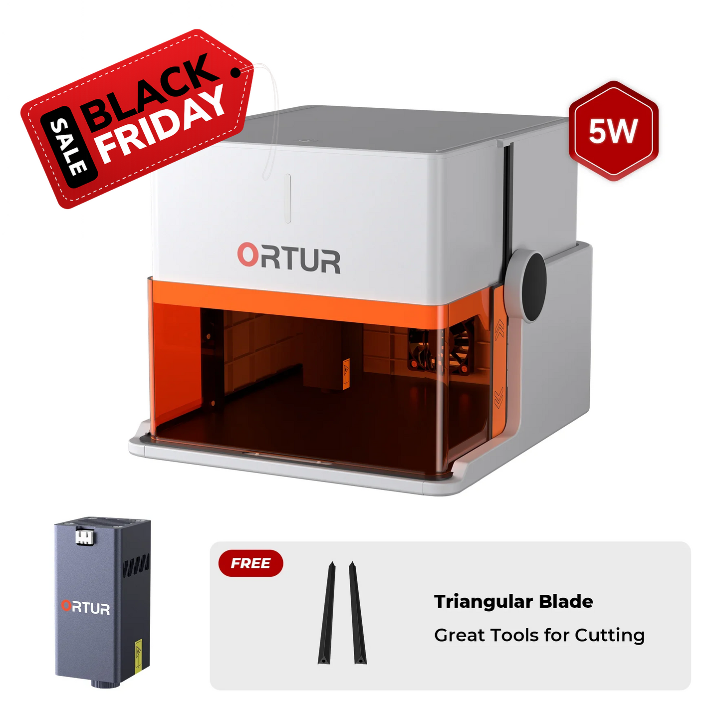 Ortur R1 laser engraver 5w 1.3w ir white